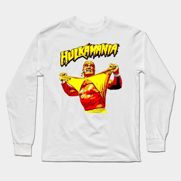 Hulkamania // Retro Comics Style Long Sleeve T-Shirt by Kolovos Comic